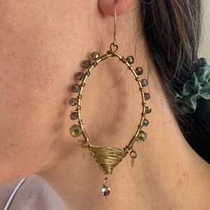 Chandelier earrings large statement crystal for pierced ears